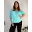 Summer dress oval short sleeve women's oversized (50/52/54 ONE SIZE) ITALIAN FASHION IM425011
