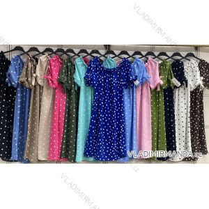 Women's short sleeve summer dress (S/M/L ONE SIZE) ITALIAN FASHION IMC26006