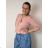 Women's elegant party long sleeve dress (S/M ONE SIZE) ITALIAN FASHION IM322282   Old-pink
   S/M