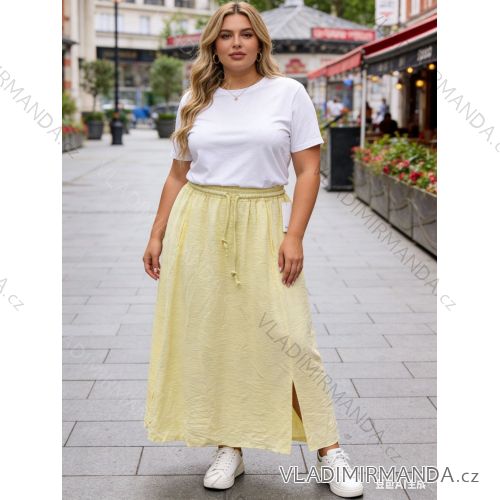 Summer dress oval short sleeve women's oversized (50/52/54 ONE SIZE) ITALIAN FASHION IM425011