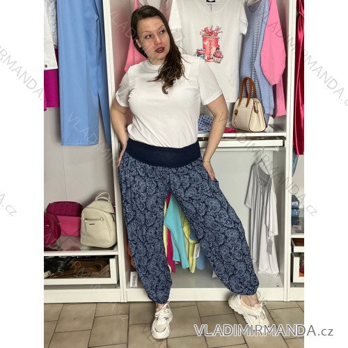 Kalhoty harémky aladinky dlouhé dámské (L/XL ONE SIZE) ITALSKÁ MÓDA IMD22211