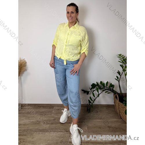 Women's Oversized Knitted Long Sleeve Sweater (S/M ONE SIZE) ITALIAN FASHION IMSN2416125