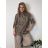 Women's Oversized Knitted Long Sleeve Sweater (S/M ONE SIZE) ITALIAN FASHION IMSN2416125  beige
