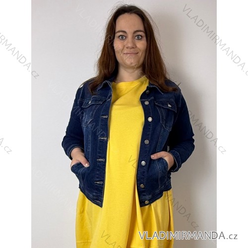 Women's denim jeans jacket MOON (S-2xl) MOON GIRL MOG26GY1158 4XL dark blue