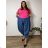 Women's Oversized Knitted Long Sleeve Sweater (S/M ONE SIZE) ITALIAN FASHION IMSN2416125 50/52/54 dark blue