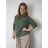 Women's Oversized Knitted Long Sleeve Sweater (S/M ONE SIZE) ITALIAN FASHION IMSN2416125  beige