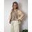 Women's Oversized Knitted Long Sleeve Sweater (S/M ONE SIZE) ITALIAN FASHION IMSN2416125