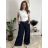Women's Summer Long Harem Pants (42/44/46 ONE SIZE) ITALIAN FASHION IM424361 S / M / L black