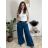 Women's Summer Long Harem Pants (42/44/46 ONE SIZE) ITALIAN FASHION IM424361 S / M / L black