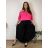 Summer dress oval short sleeve women's oversized (50/52/54 ONE SIZE) ITALIAN FASHION IM425011
