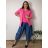 Summer dress oval short sleeve women's oversized (50/52/54 ONE SIZE) ITALIAN FASHION IM425011  black