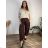 Summer dress oval short sleeve women's oversized (50/52/54 ONE SIZE) ITALIAN FASHION IM425011  dark brown
