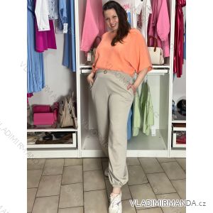 Summer dress oval short sleeve women's oversized (50/52/54 ONE SIZE) ITALIAN FASHION IM426009/DUR