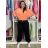 Summer dress oval short sleeve women's oversized (50/52/54 ONE SIZE) ITALIAN FASHION IM426009/DUR 44/46/48 black