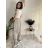 Women's Oversized Knitted Long Sleeve Sweater (S/M ONE SIZE) ITALIAN FASHION IMSN2416125 S / M / L white
