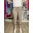 Women's stretch pants oversized (46/48/50 ONE SIZE) ITALIAN FASHION IM525BETTANY S / M / L light beige