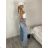 Women's wide-leg jeans, long, oversized (38-48) GOODIES GOD253848 36 Light blue