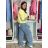 Women's wide-leg jeans, long, oversized (38-48) GOODIES GOD253848 36 Light blue