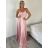 Long strapless satin women's evening dress (XS/S/M ONE SIZE) ITALIAN FASHION IMM25M40243/DU
