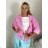 Women's Long Sleeve Jacket (S/M ONE SIZE) ITALIAN FASHION IMWB232761 S / M / L růžová lososová