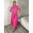 Women's Long Sleeve Shirt Dress (S/M ONE SIZE) ITALIAN FASHION IMWGM23447 M/L/XL pink