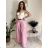 Women's short sleeve summer casual dress (S/M/L ONE SIZE) ITALIAN FASHION IMWGB25022