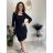 Women's Elegant Long Sleeve Dress (S/M ONE SIZE) ITALIAN FASHION IMM23M6062 dark blue XL