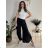 Women's Long Summer Pants with Belt (S/M ONE SIZE) ITALIAN FASHION IMD24080