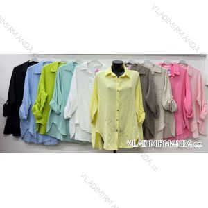 Summer dress oval short sleeve women's oversized (50/52/54 ONE SIZE) ITALIAN FASHION IM425011