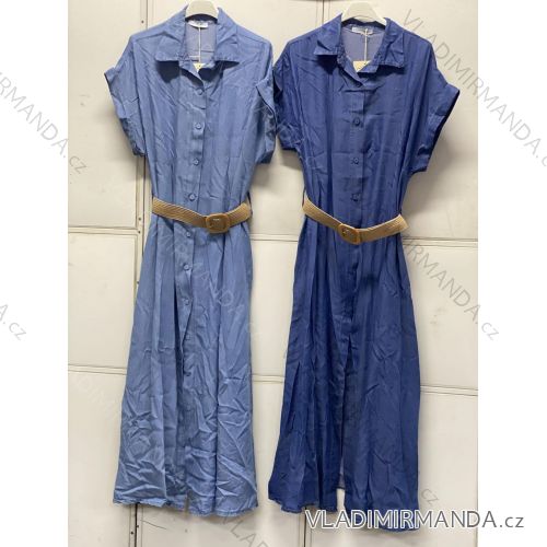 Long shirt dress, short sleeves, women's oversized (40/42/44 ONE SIZE) ITALIAN FASHION IMC26152