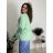 Women's Long Roll Up Sleeve Lined Jacket (S/M ONE SIZE) ITALIAN FASHION IM423JANE