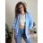 Women's Long Roll Up Sleeve Lined Jacket (S/M ONE SIZE) ITALIAN FASHION IM423JANE