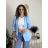 Women's Long Roll Up Sleeve Lined Jacket (S/M ONE SIZE) ITALIAN FASHION IM423JANE