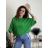 Summer dress oval short sleeve women's oversized (50/52/54 ONE SIZE) ITALIAN FASHION IM425011