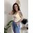 Summer T-shirt womens (uni SL) ITALIAN Fashion IMD20358 white S / M