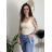 Summer T-shirt womens (uni SL) ITALIAN Fashion IMD20358 white S / M