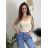 Summer T-shirt womens (uni SL) ITALIAN Fashion IMD20358 white S / M