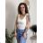 Summer T-shirt womens (uni SL) ITALIAN Fashion IMD20358 white S / M