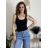 Summer T-shirt womens (uni SL) ITALIAN Fashion IMD20358 white S / M