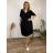 Summer dress oval short sleeve women's oversized (50/52/54 ONE SIZE) ITALIAN FASHION IM425011
