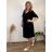 Summer dress oval short sleeve women's oversized (50/52/54 ONE SIZE) ITALIAN FASHION IM425011
