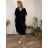 Summer dress oval short sleeve women's oversized (50/52/54 ONE SIZE) ITALIAN FASHION IM425011