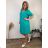 Summer dress oval short sleeve women's oversized (50/52/54 ONE SIZE) ITALIAN FASHION IM425011