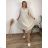 Women's Elegant Oversize Long Sweatpants (S/M/L ONE SIZE) ITALIAN FASHION IMD23634 44/46/48 white