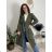 Long, thin coat with belt, long sleeves, women's (S/M/L ONE SIZE) ITALIAN FASHION IMWKK252579 wine S / M / L