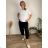 Women's Oversized Knitted Long Sleeve Sweater (S/M ONE SIZE) ITALIAN FASHION IMSN2416125 46/48/50 black
