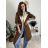 Women's Button Down Fluffy Coat (S/M/L ONE SIZE) ITALIAN FASHION IMD22962 Brown S / M