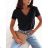 Short summer dress short sleeve women's oversized (40/42/44 ONE SIZE) ITALIAN FASHION IMD25022 S / M / L white