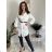 Shirt dress leather elegant women's long (S / M one size) ITALIAN FASHION IMT21009 white S / M