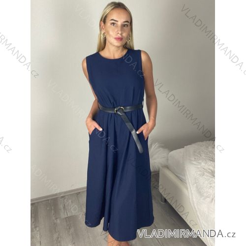 Women's Long Summer Sleeveless Dress (S/M ONE SIZE) ITALIAN FASHION IMPDY22LS16208